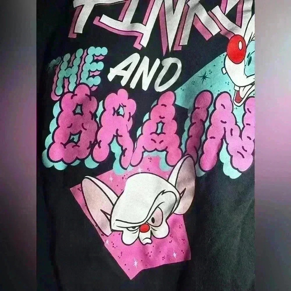 Pinky and the Brain Tee Shirt Long Sleeve Cotton Large Warner Brothers - Picture 7 of 14